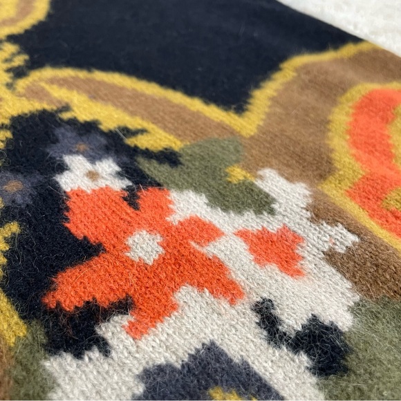 Vintage Mondi Wool Angora Blend Floral Filigree Design Crewneck Sweater - Picture 9 of 15